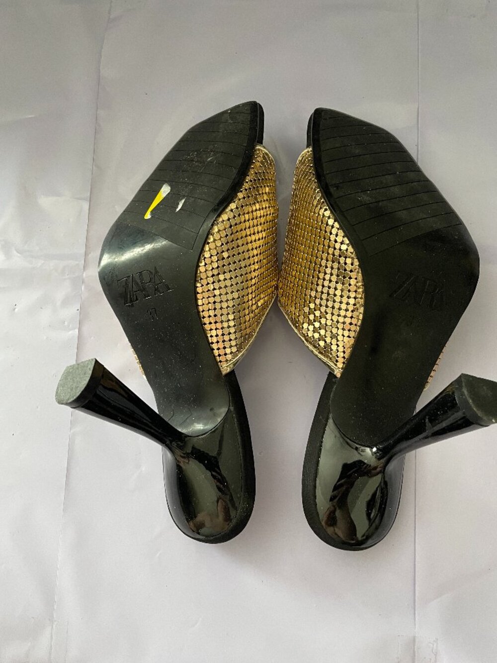 Zara Gold Mesh/Chainmail Sandals - Picture 3 of 5